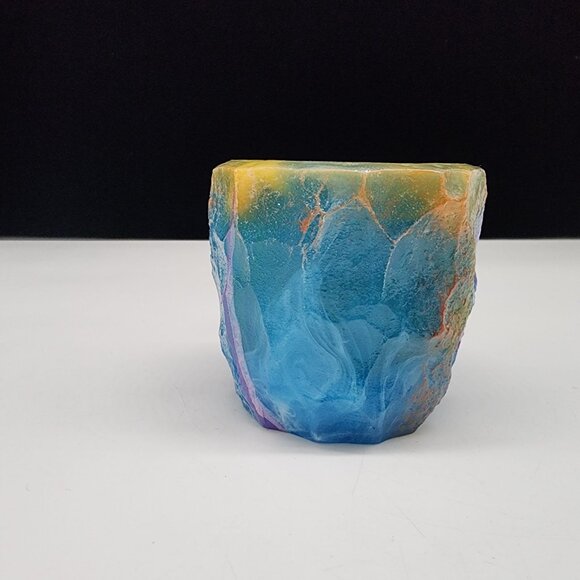 Mineral Crystal Resin Mug Blue Yellow Purple Mineral Crystal Coffee Mug - Picture 3 of 8